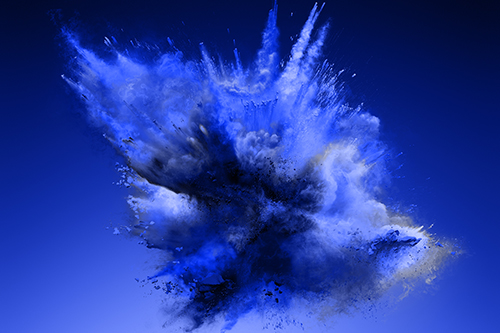 Blue cloud splash