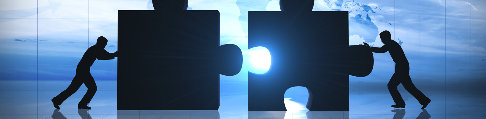 Jigsaw pieces coming together