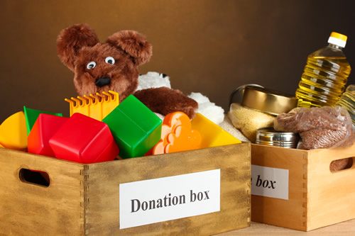 A donation box for charity