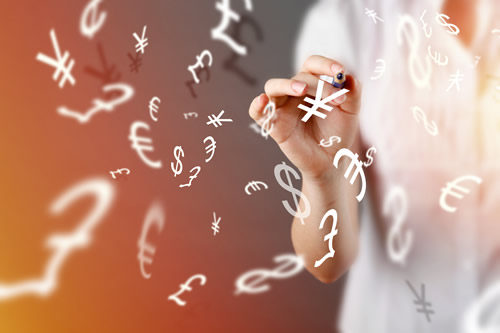 Currency symbols graphic