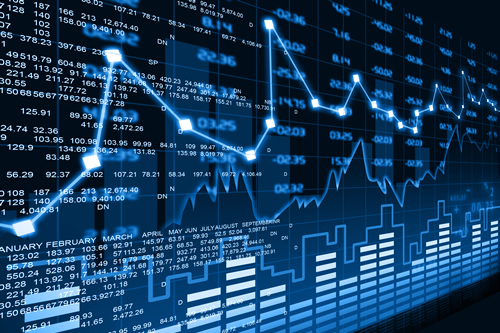 Illuminated Stock market graphic