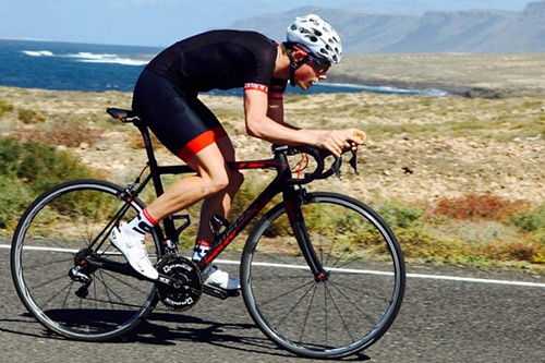 Tom England cycling in Lanzerote