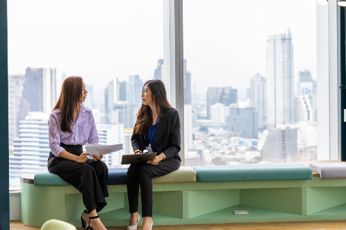 A modern office environment