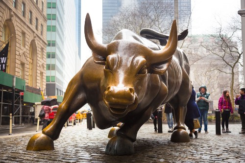 Bronze statue of a bull