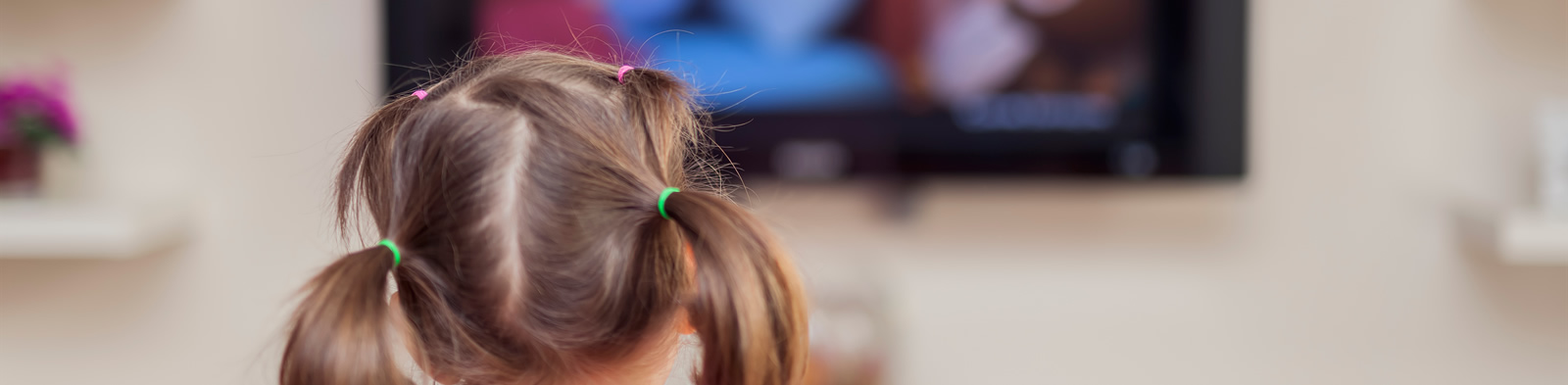 Child watching television
