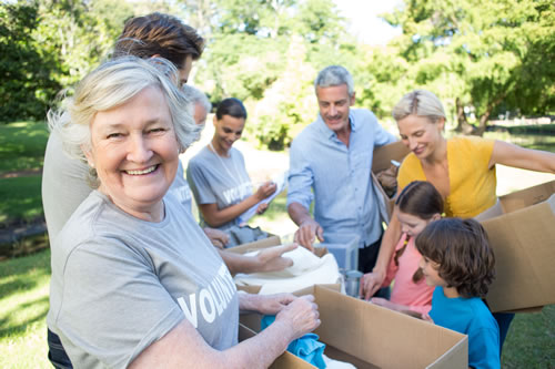 Volunteers for charity