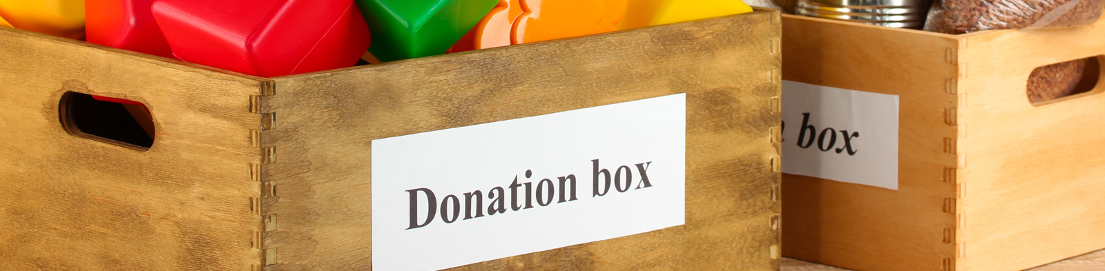 A donation box for charity