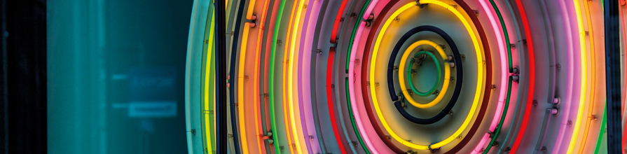 Illuminated circular sign