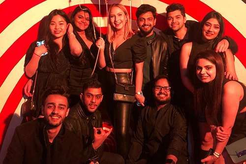 Anushi Chadha with friends