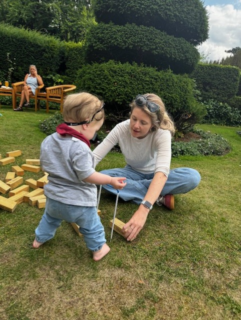 Rachel Knox with her child