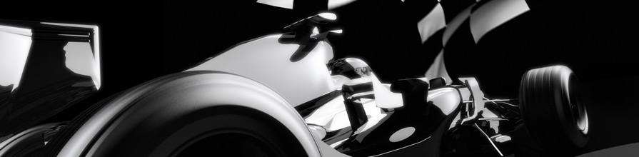 Abstract F1 car with flag. F1 Rosberg retires.