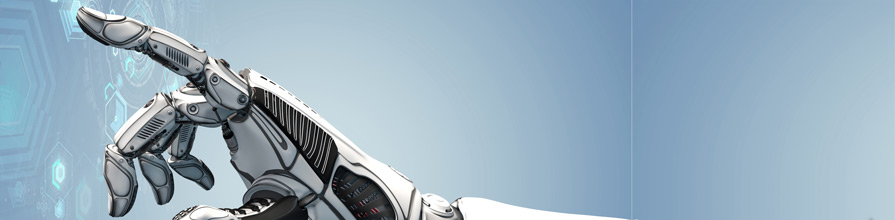 Robot arm touching invisible screen