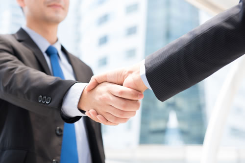 Businessmen shaking hands