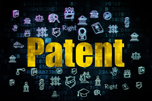 Graphic of the word "Patent"