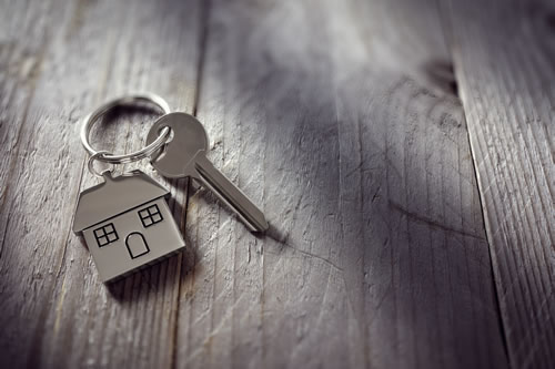 House keys with home key ring