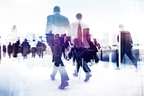 Business people walking