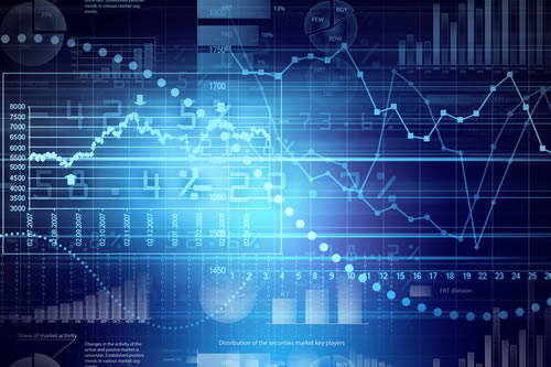 Financial charts graphic