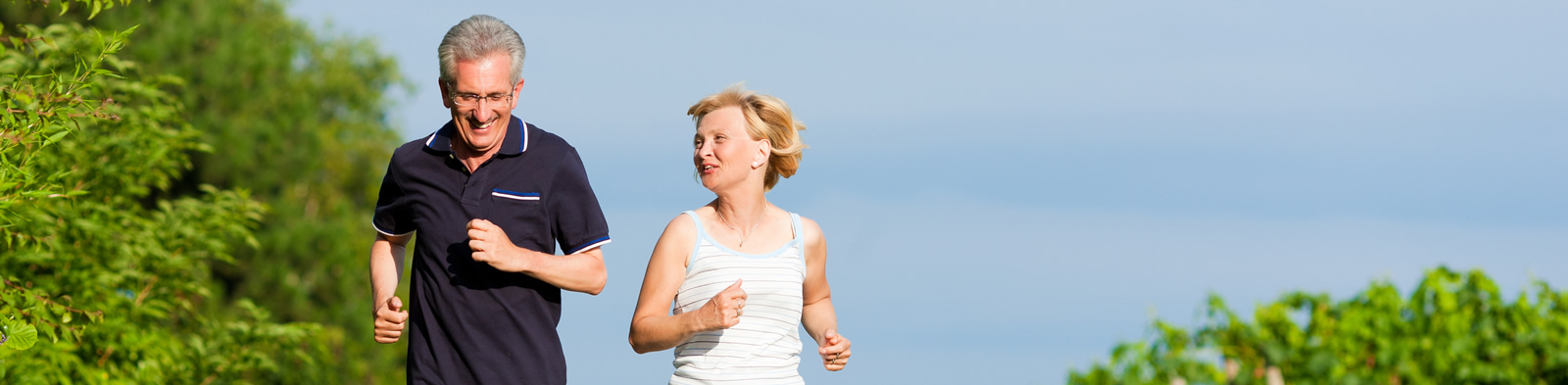 An older couple keeping fit
