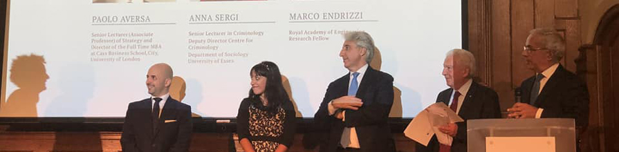 Dr Paolo Aversa of Cass with dignitaries from the Italian Chamber of Commerce 
