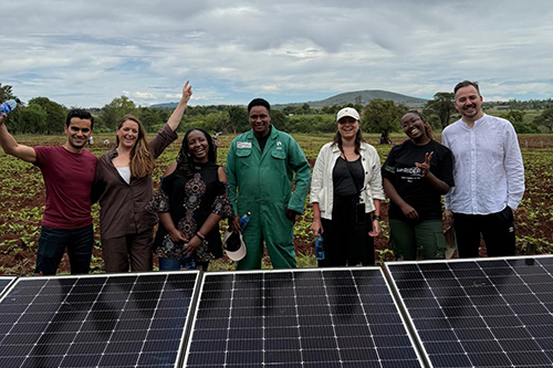 EMBA students on a farm in Kenya
