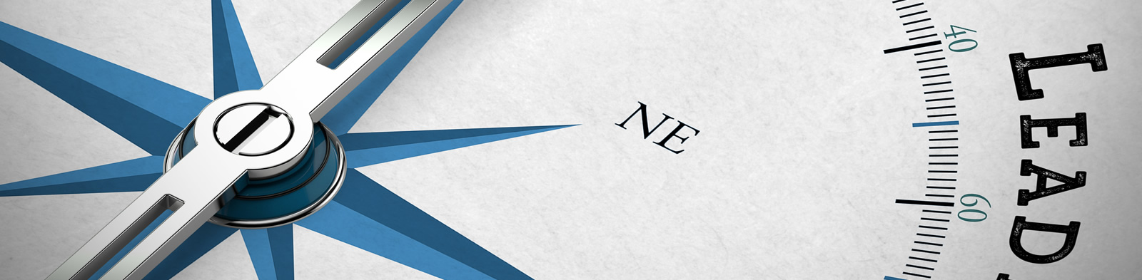 Compass arrow pointing to Leadership