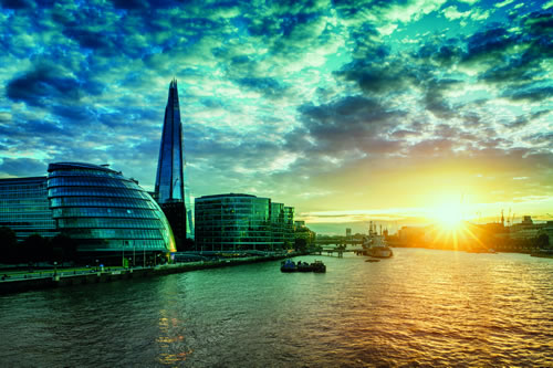 Sunrise over London