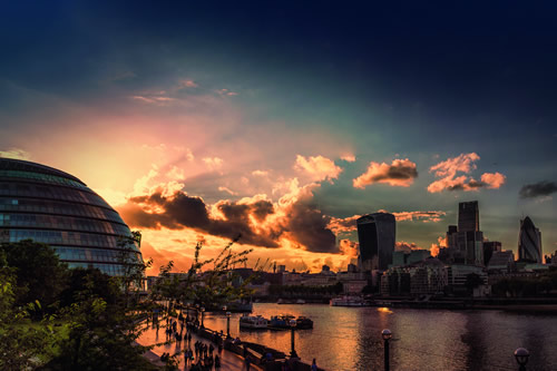 View of City of London from South Bank