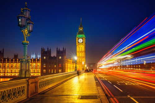 Westminster Bridge at night