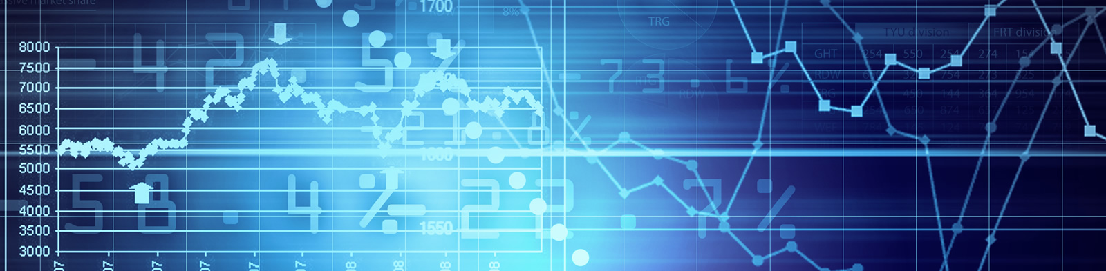 Financial charts graphic