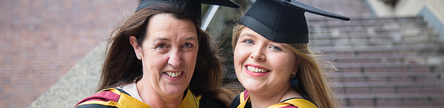 Mother and daughter graduating