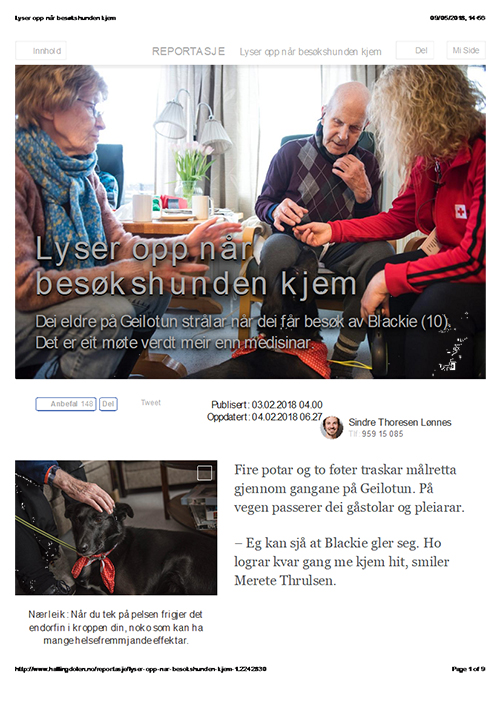 Norwegian newspaper article written with INJECT&rsquo;s digital creativity support