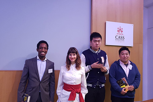 Dr Veronika Lunina with attendees at a Cass Quants workshop Kalman filter in electronic trading