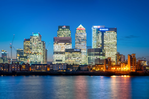 London Docklands at night