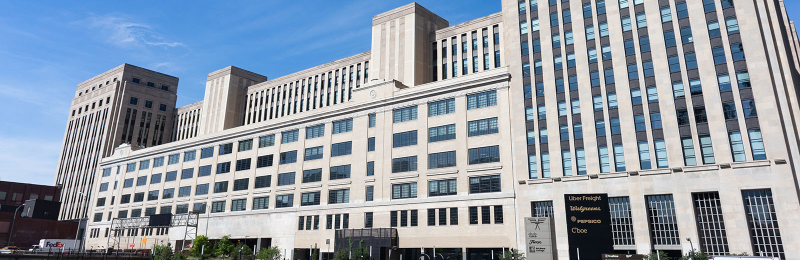 Exterior view of Post Office in Chicago