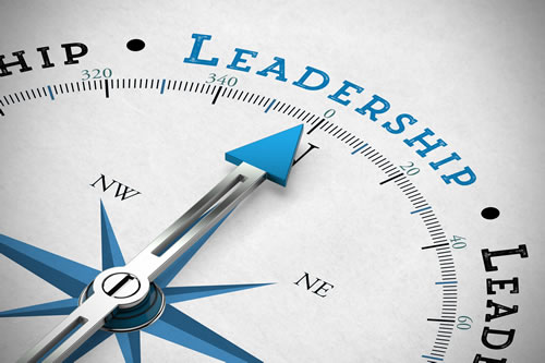Compass arrow pointing to Leadership