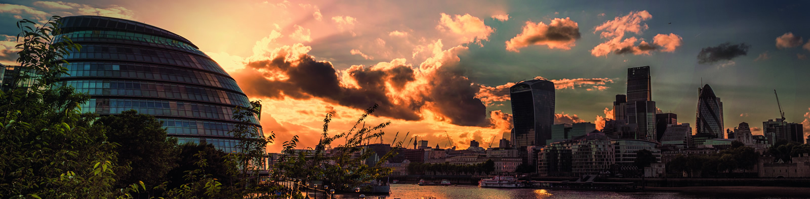 View of City of London from South Bank