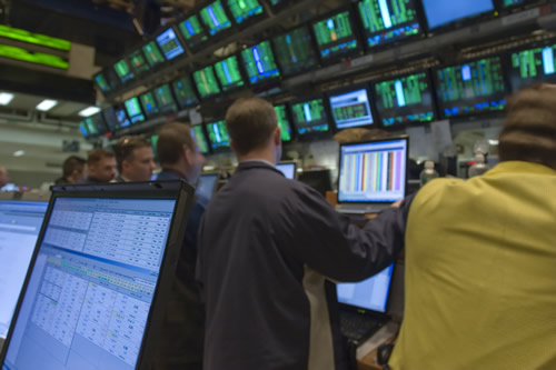 A group of traders in New York