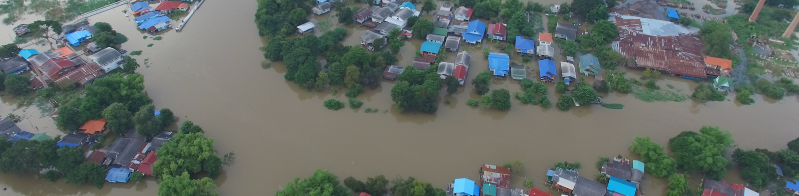 A flooded area in Asia
