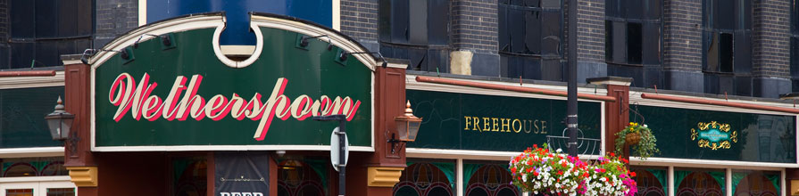 The exterior of a JD Wetherspoon's pub 