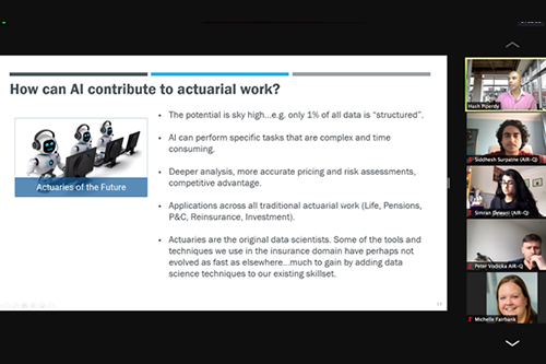 Online meeting: AI in Actuarial work