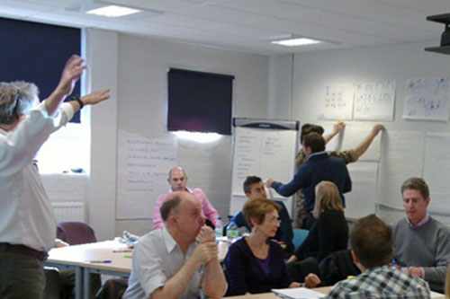 Creative problem-solving and leadership class in progress