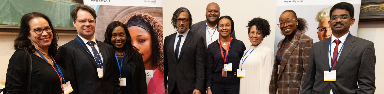 Professor David Olusoga with Professor Lilian De Menezes and Malla Pratt at the Tactitus Lecture