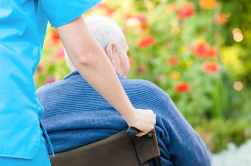 Old man in wheelchair