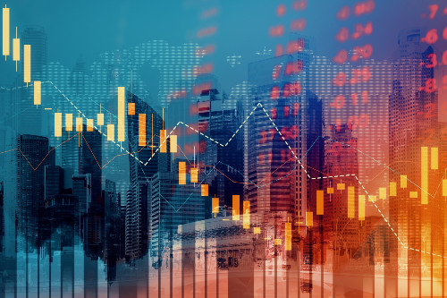 Graphic of financial meltdown