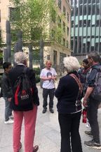 Staff on a tour of the streets of the City London.