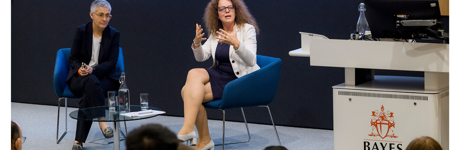 Isabel Schnabel and Vasso Ioannidou in discussion at the Mais Lecture 2025