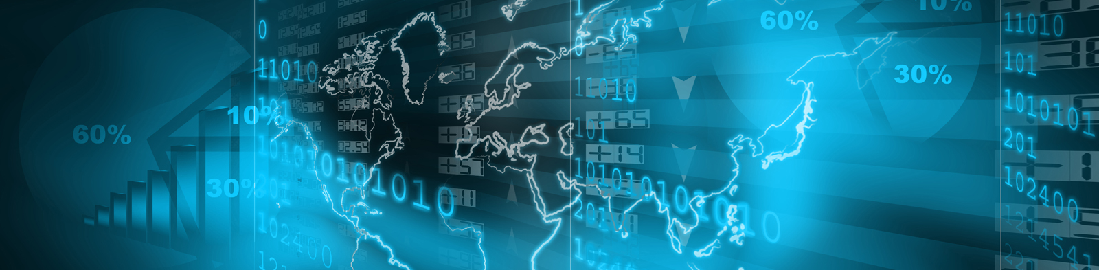 Stock exchange graph overlayed on world map. Cass online MSc Global Finance.