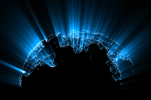 A glowing world