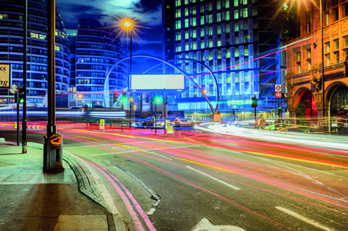 London Tech City at night