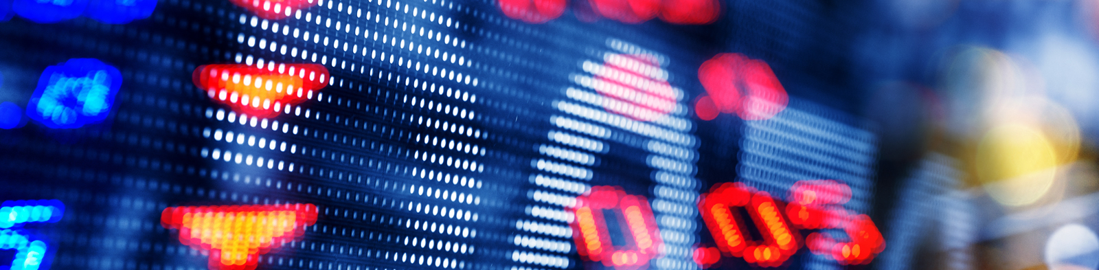 Digital stock market figures